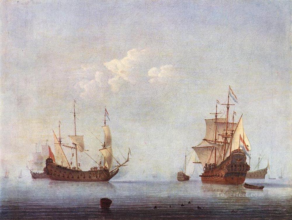 Marine Landscape marine Willem van de Velde the Younger boat seascape Oil Paintings